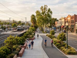 Downtown Covina pedestrian and rail connection