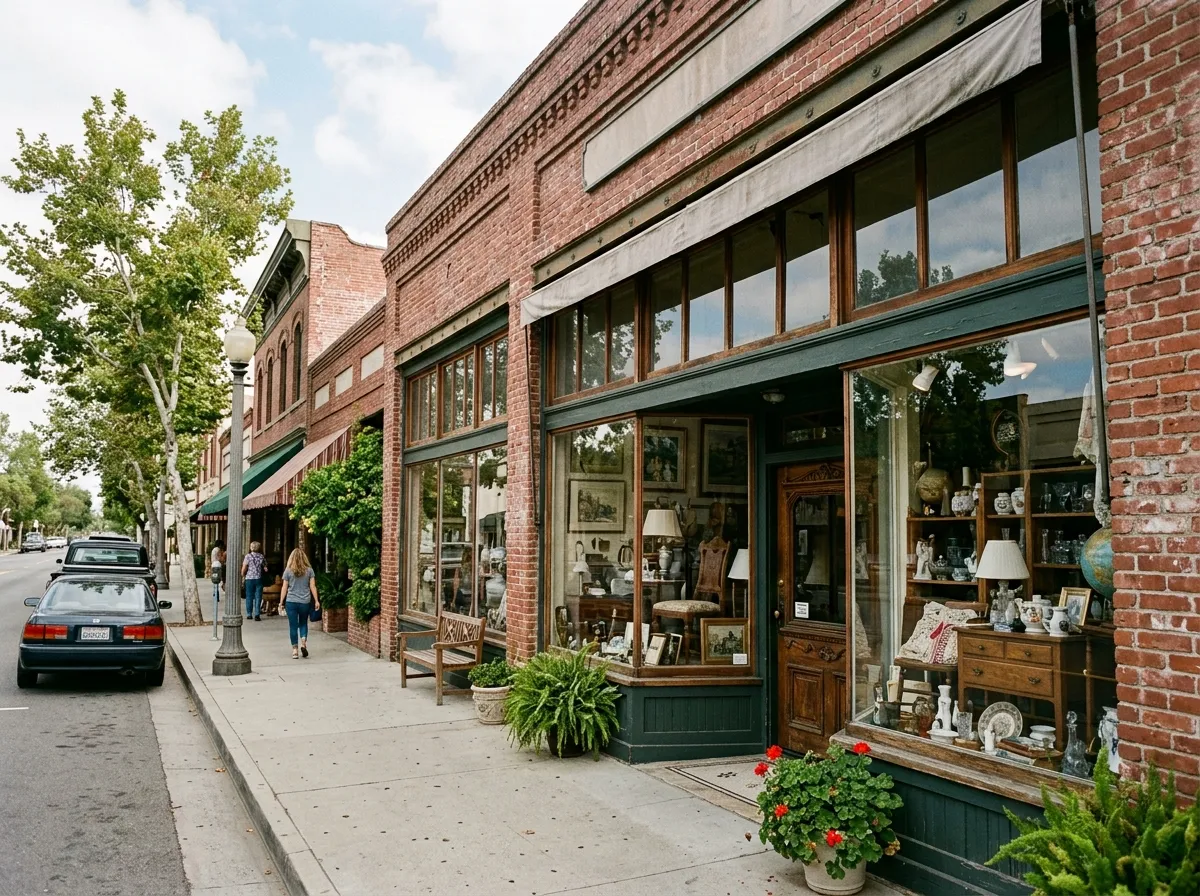Exterior of an antique shop along North Citrus Avenue in Covina