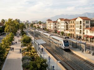Rail corridor near downtown Covina