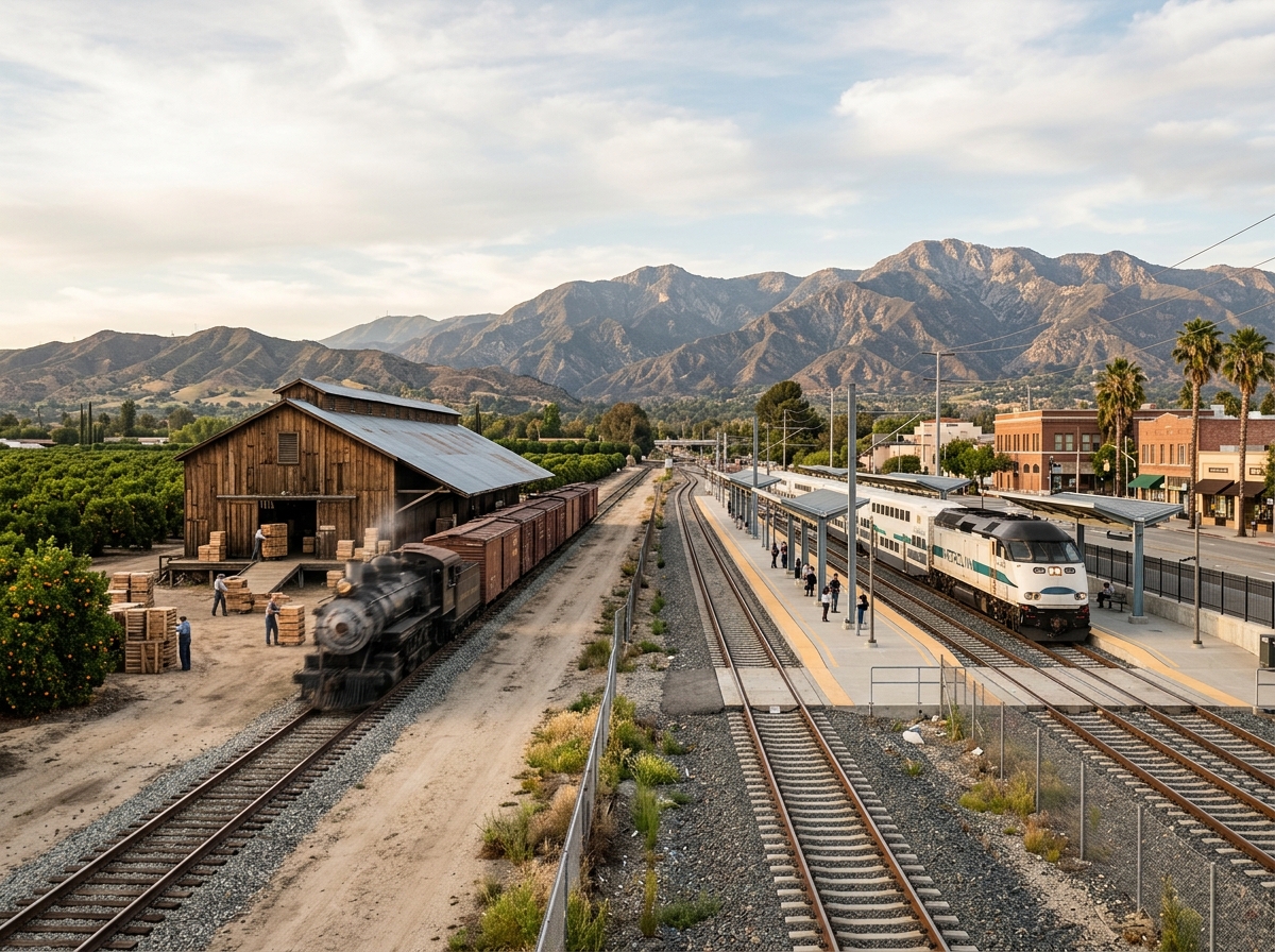 Rail transportation history in Covina