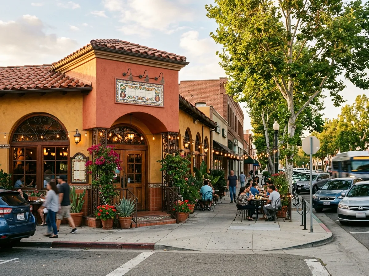Restaurant storefront on North Citrus Avenue in downtown Covina