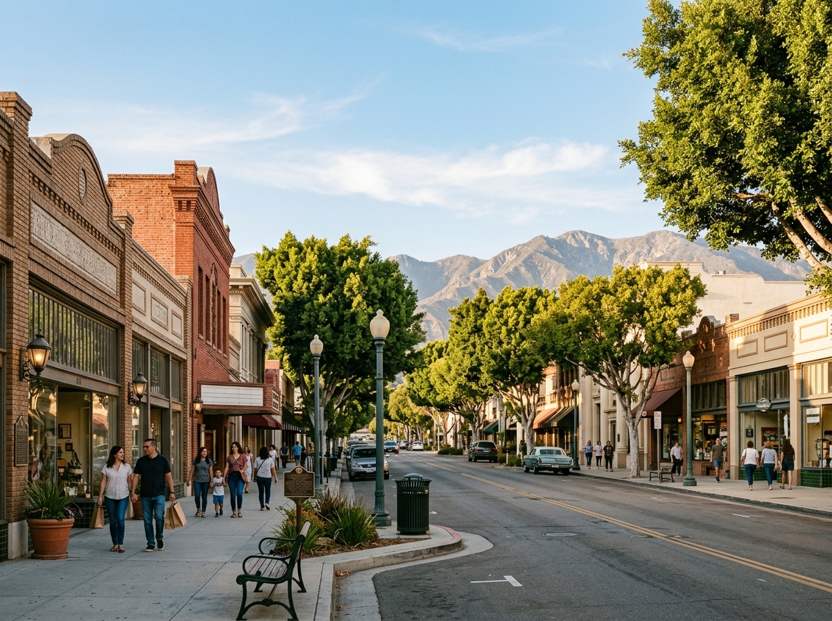 The Historic Citrus Avenue in Downtown Covina